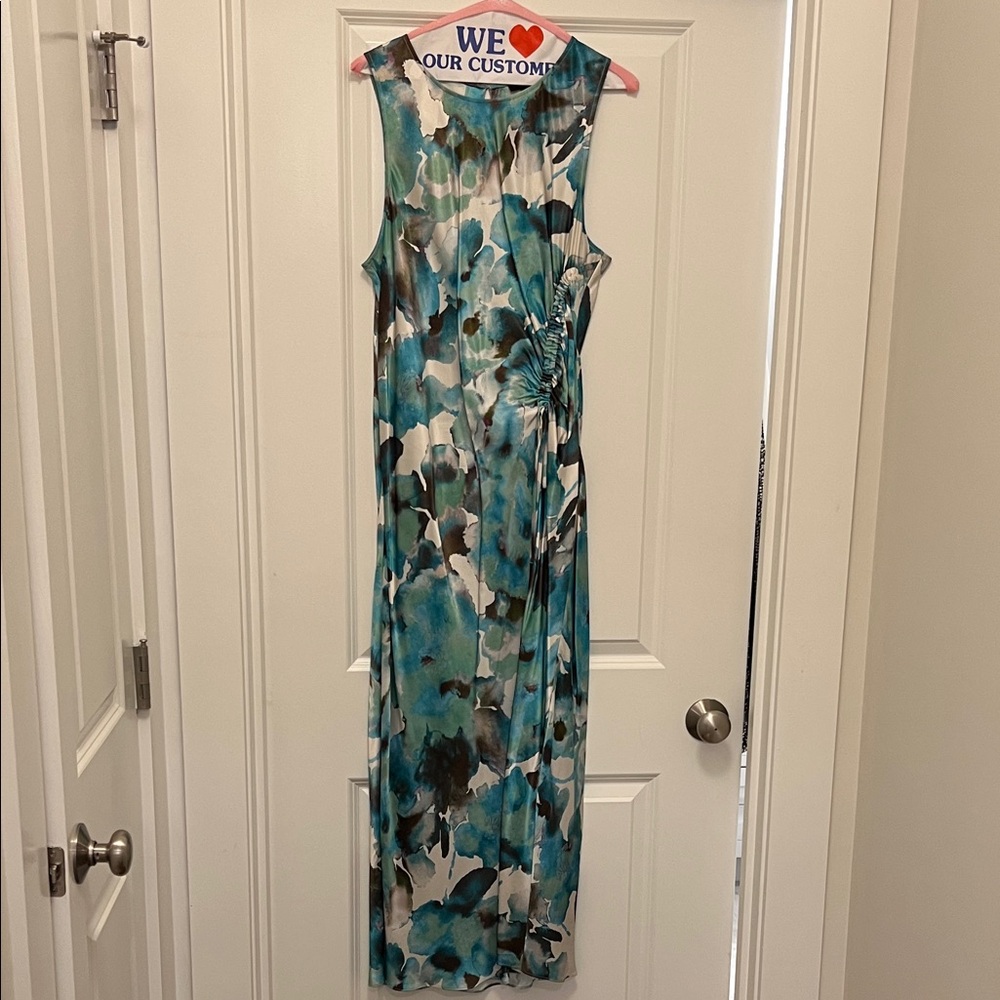 Rails Teal and White Maxi Dress